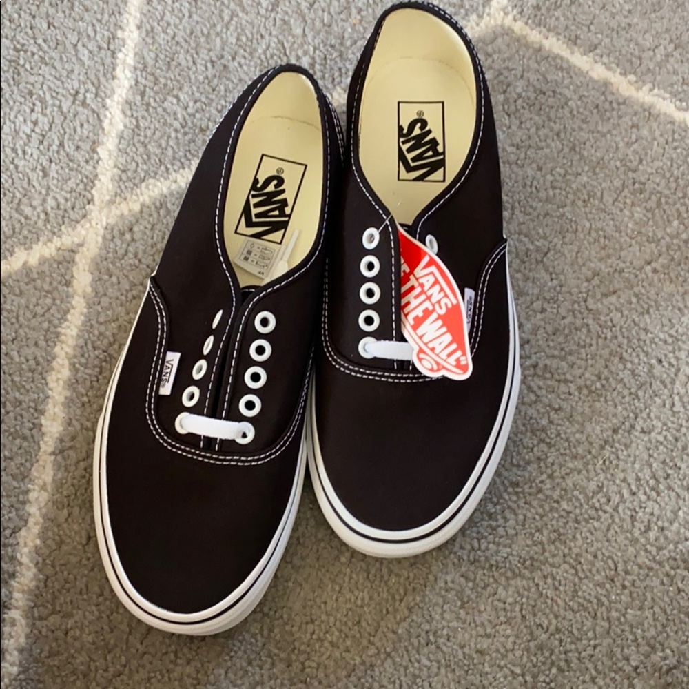 Black lace up Vans